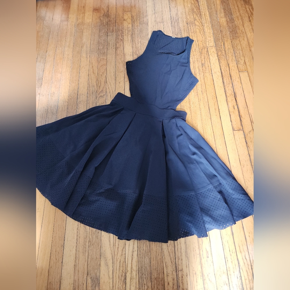 Lululemon Black Cutout Mesh Tennis Dress